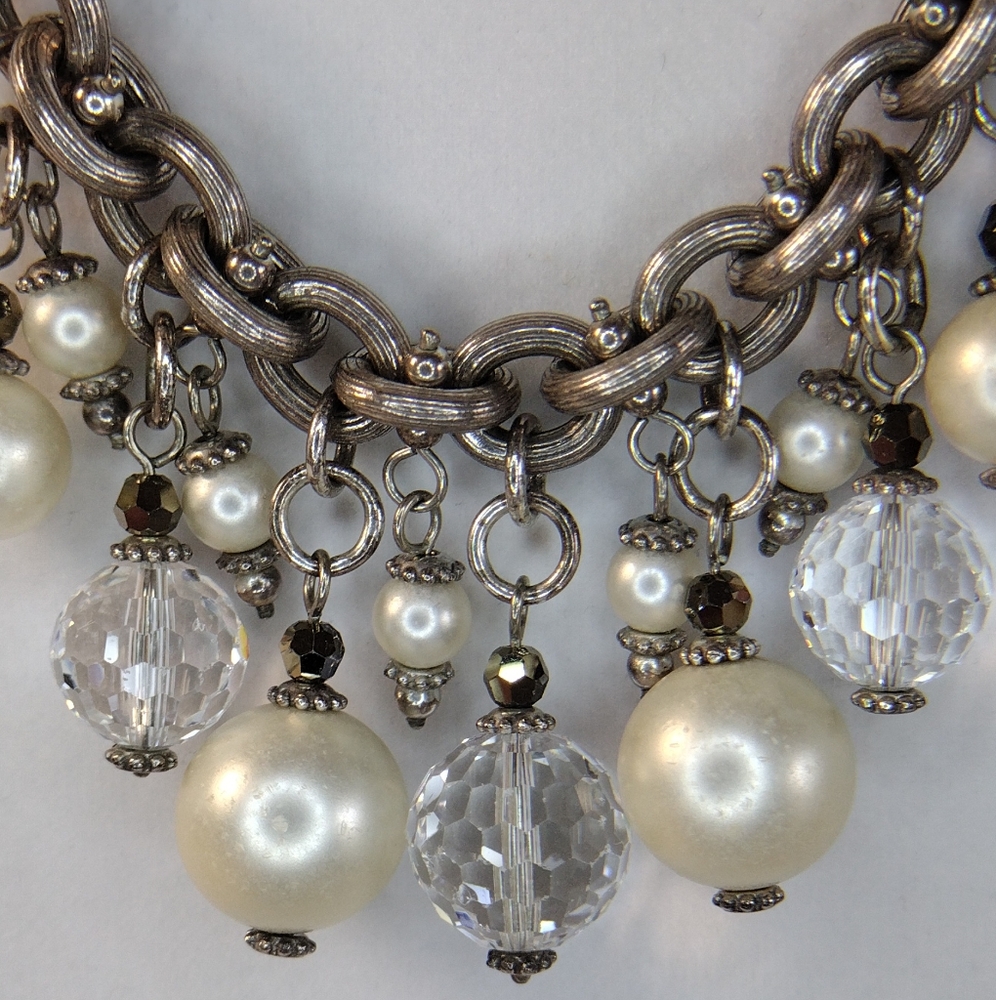 Brighton Bauble Bath Clear Pearl Necklace JN0015